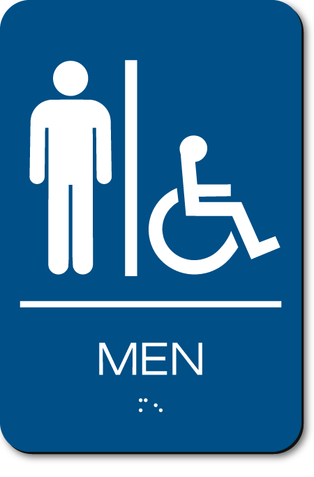 Mens Blue ADA Sign
