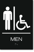Mens Black ADA Sign